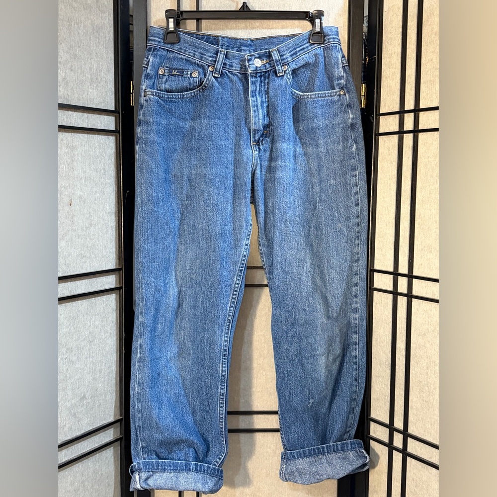 Vintage Blu Jeans Straight Leg Denim Womens Size 8 M Ankle 100% Cotton FLAW